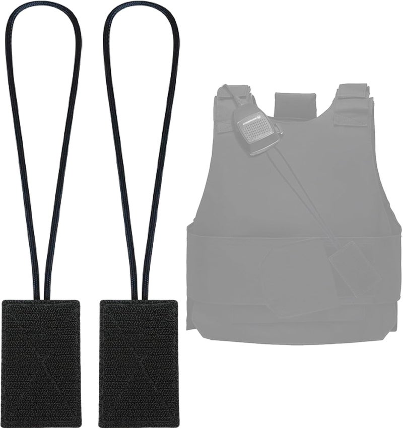 Terixe 2 Pack Mic Clips for Law Enforcement, Black Radio Mic Holders, Mic Clips for Law Enforcement Vest, Essential Law Enforcement Accessories - 7 inchs - Image 1